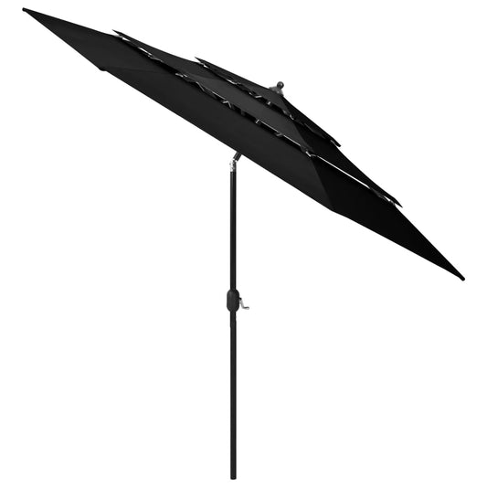 Parasol | Black | Polyester, powder-coated aluminium | 3 m canopy Parasol | Black | Polyester, powder-coated aluminium | 3 m canopy