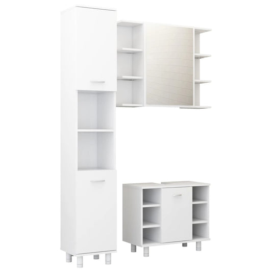 3056952 vidaXL 3 Piece Bathroom Furniture Set White Engineered Wood (802606+802633+802624) 3056952 vidaXL 3 Piece Bathroom Furniture Set White Engineered Wood (802606+802633+802624)