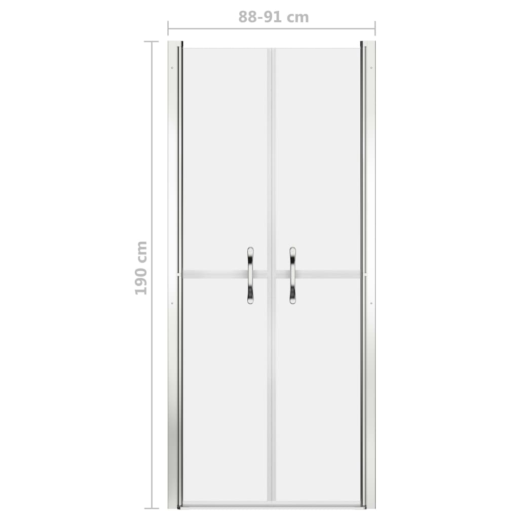 148796 vidaXL Shower Door Frosted ESG 91x190 cm