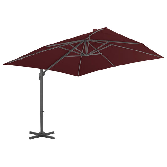 Cantilever Garden Parasol with Aluminium Pole Bordeaux Red 400x300 cm Cantilever Garden Parasol with Aluminium Pole Bordeaux Red 400x300 cm