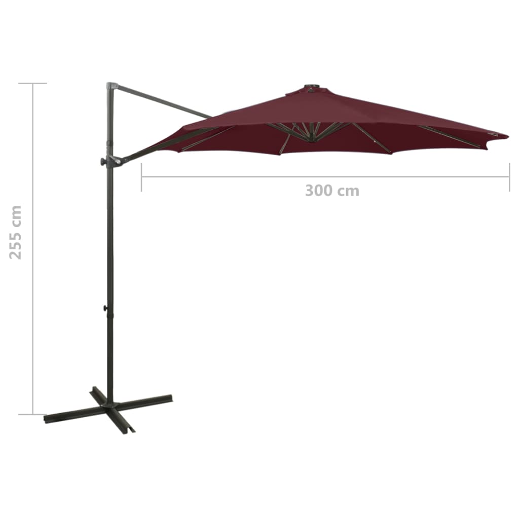Cantilever Garden Parasol | Bordeaux red