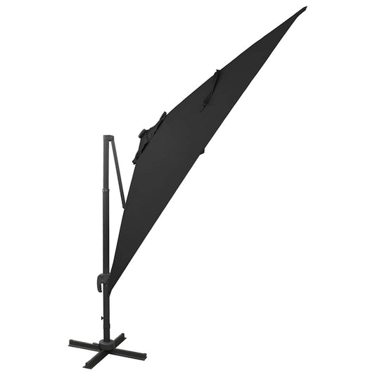 Cantilever Garden Parasol | Black | Polyester, Aluminium | 3m Diameter Cantilever Garden Parasol | Black | Polyester, Aluminium | 3m Diameter