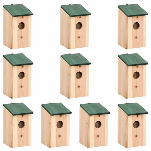 314815 vidaXL Bird Houses 10 pcs Solid Firwood 12x12x22 cm 314815 vidaXL Bird Houses 10 pcs Solid Firwood 12x12x22 cm