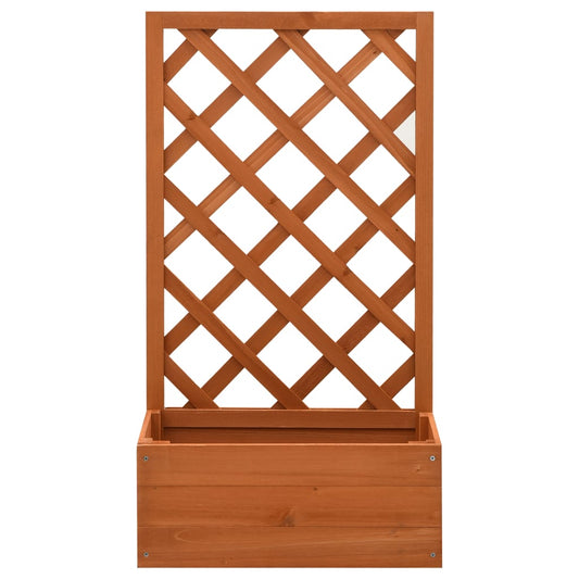 Garden Trellis Planter Orange 50x25x90 cm Solid Firwood Garden Trellis Planter Orange 50x25x90 cm Solid Firwood