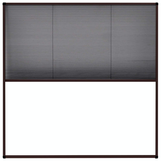 148656 vidaXL Plisse Insect Screen for Windows Aluminium Brown 120x120 cm 148656 vidaXL Plisse Insect Screen for Windows Aluminium Brown 120x120 cm