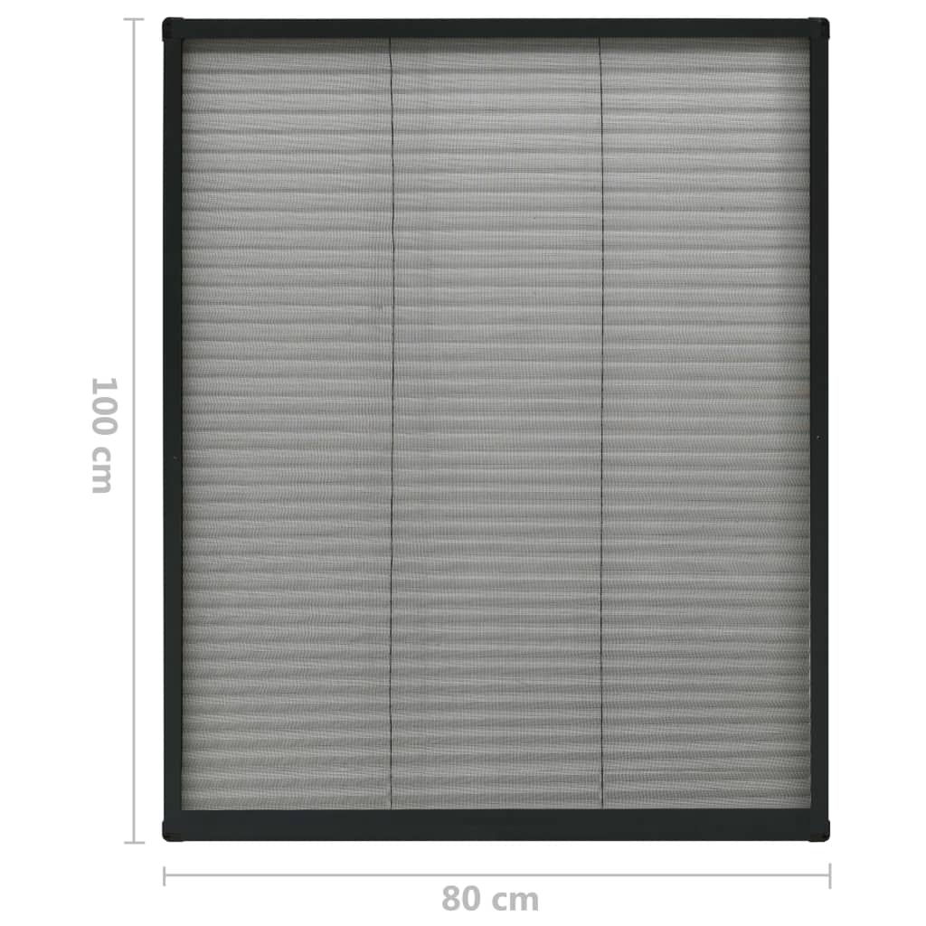 Window Screen | Anthracite, Black | Aluminium, Fibreglass | 80 x 100 cm