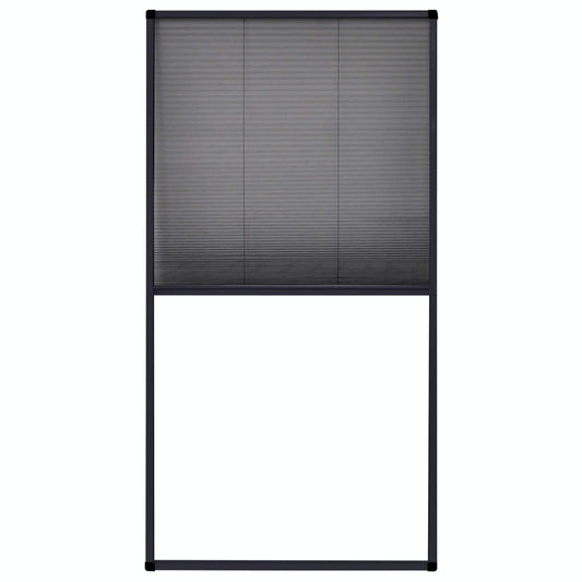 148668 vidaXL Plisse Insect Screen for Windows Aluminium Anthracite 80x160cm 148668 vidaXL Plisse Insect Screen for Windows Aluminium Anthracite 80x160cm
