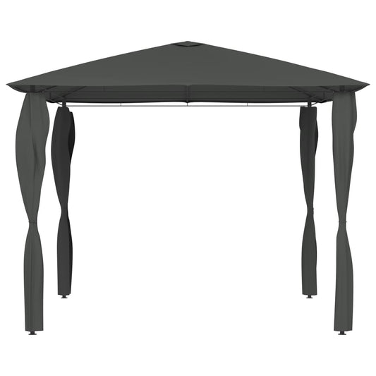 Gazebo with Post Covers 3x3x2.6 m Anthracite 160 g/m² Gazebo with Post Covers 3x3x2.6 m Anthracite 160 g/m²