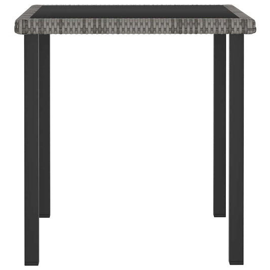 315117 vidaXL Garden Dining Table Grey 70x70x73 cm Poly Rattan 315117 vidaXL Garden Dining Table Grey 70x70x73 cm Poly Rattan