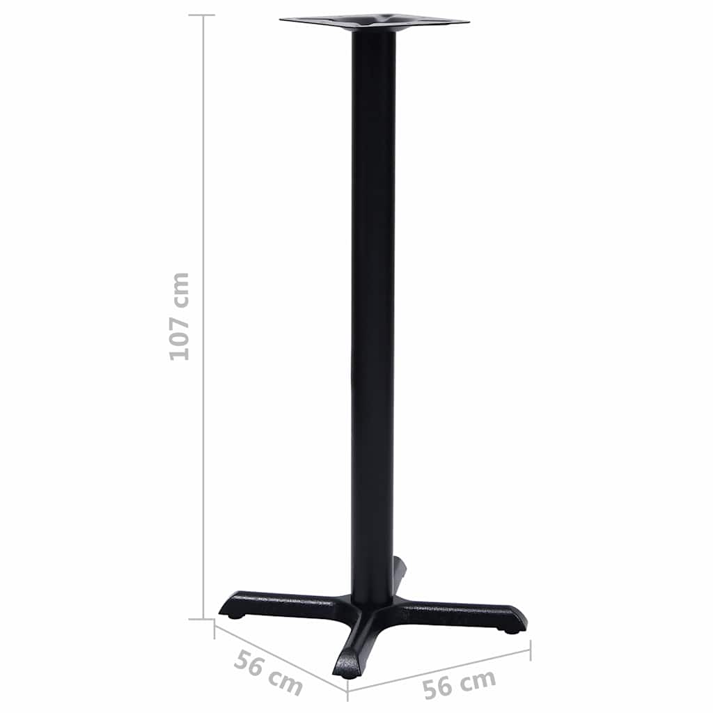 325430 vidaXL Bistro Table Leg Black 56x56x107 cm Cast Iron
