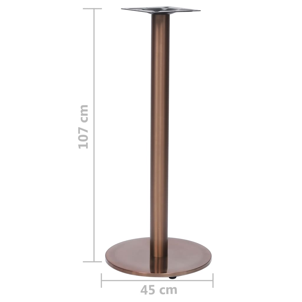 Bistro Table Leg | Gold | Stainless Steel | Single | Industrial