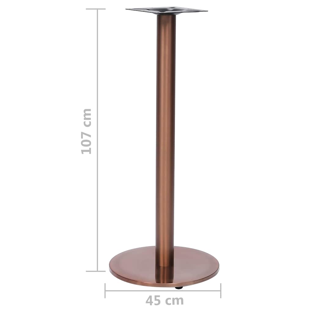 325443 vidaXL Bistro Table Leg Gold Ø45x107 cm Stainless Steel