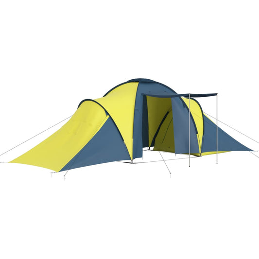 Camping Tent 6 Persons Blue and Yellow Camping Tent 6 Persons Blue and Yellow