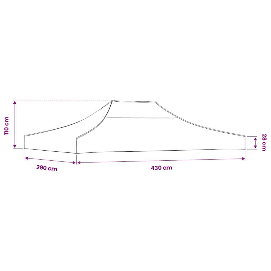 Party Tent Roof 4.5x3 m White 270 g/m²