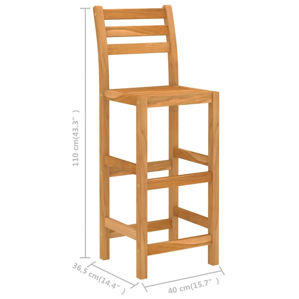 Outdoor Bar Set | Natural Acacia | Solid Acacia wood | Medium | Strong