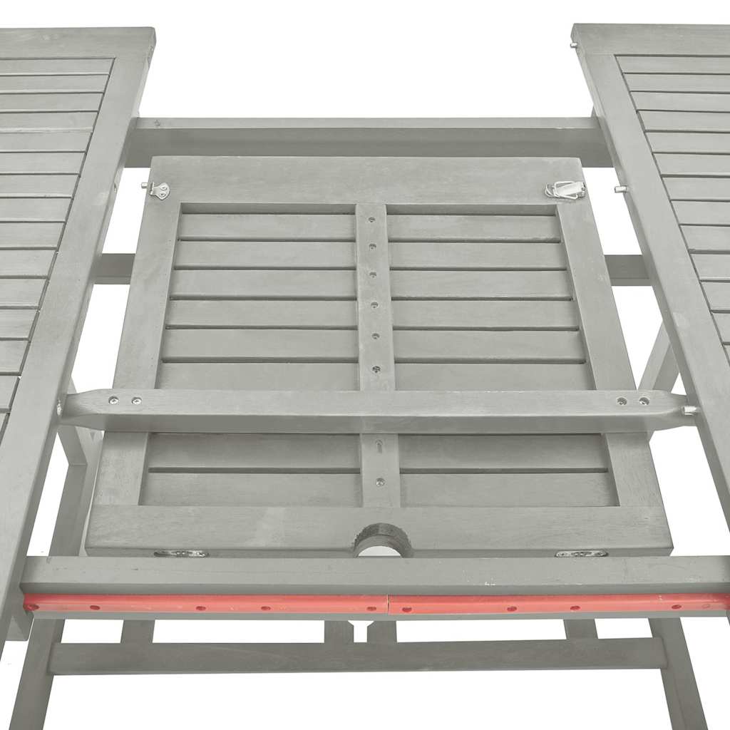 5 Piece Garden Dining Set (150-200)x100 cm Grey