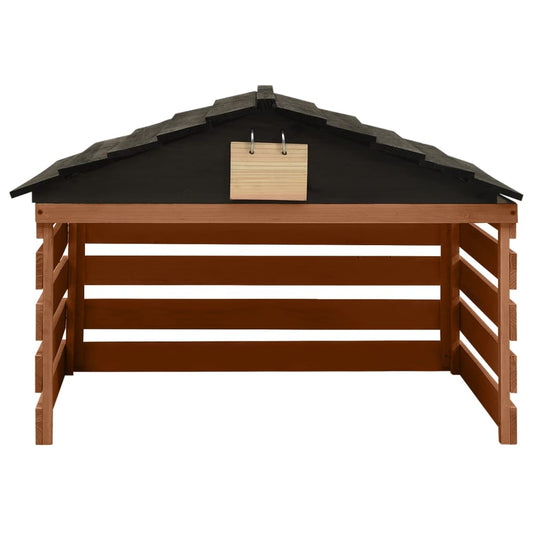 Robotic Lawn Mower Garage Black and Brown 78x74x54 cm Firwood Robotic Lawn Mower Garage Black and Brown 78x74x54 cm Firwood