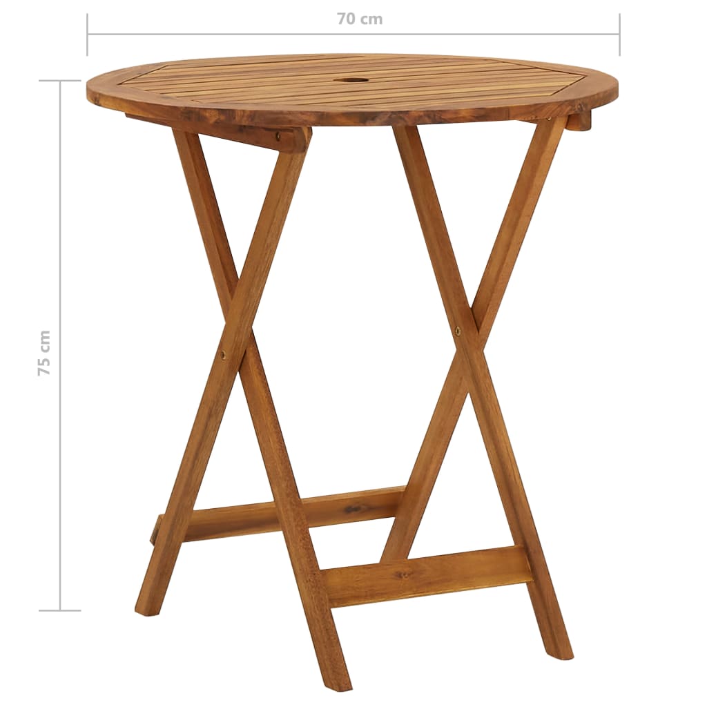 Garden Dining Set | Brown | Solid acacia wood | Compact | Foldable