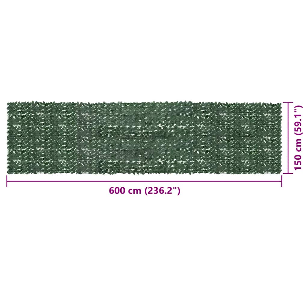Balcony screens 600 x 150 cm Polyethylene and Fabric