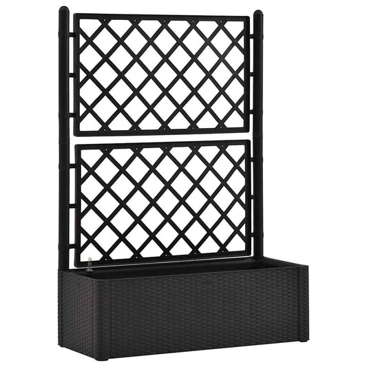 Garden Raised Bed with Trellis and Self Watering System Anthracite Garden Raised Bed with Trellis and Self Watering System Anthracite