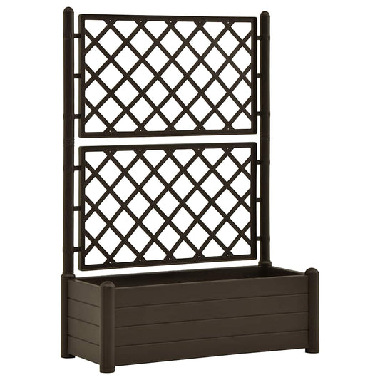 Garden Planter with Trellis 100x43x142 cm PP Mocha Garden Planter with Trellis 100x43x142 cm PP Mocha