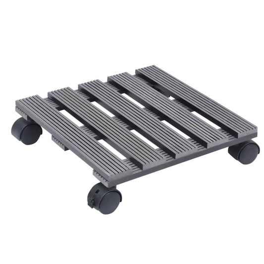 Plant Trolleys 2 pcs Grey 30x30x7.5 cm WPC Plant Trolleys 2 pcs Grey 30x30x7.5 cm WPC