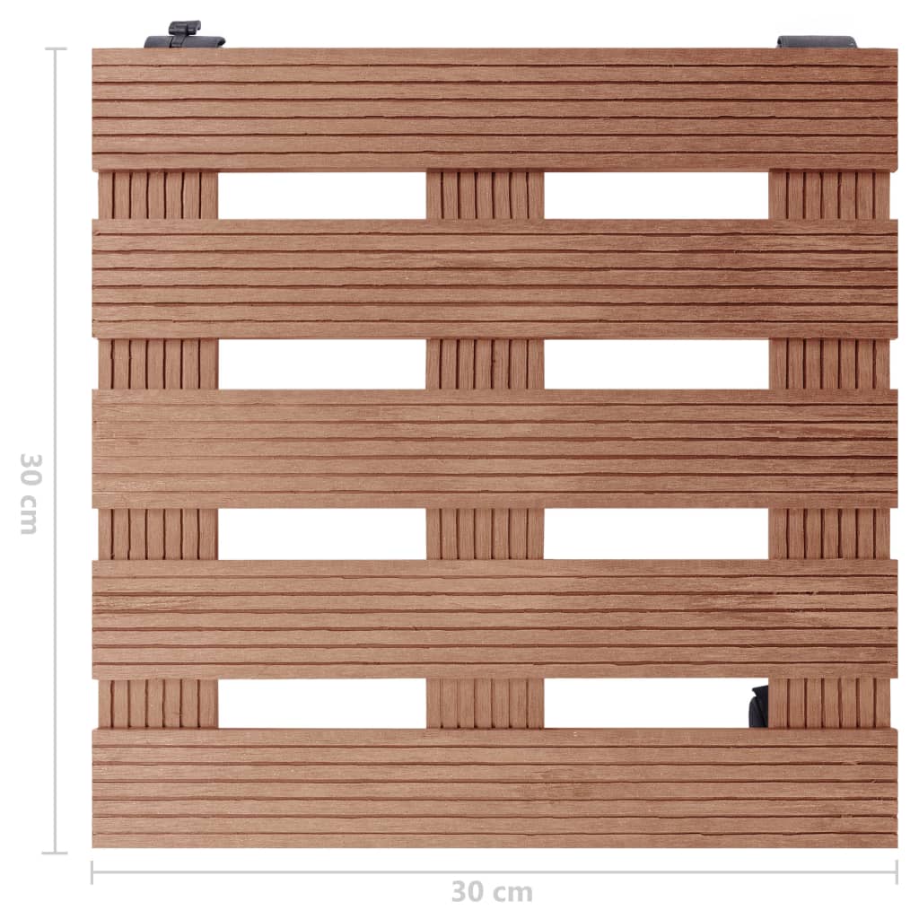 Plant Trolley | Set of 2 | Brown | Wood-Plastic Composite | Small