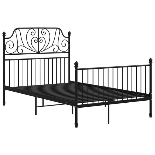 Bed Frame | Black | Powder-Coated Metal | 120x200 cm Mattress Size Bed Frame | Black | Powder-Coated Metal | 120x200 cm Mattress Size