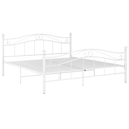 Bed Frame | White | Powder-coated metal | Super King | Durable Bed Frame | White | Powder-coated metal | Super King | Durable