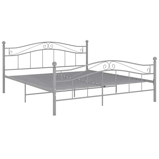 Bed Frame | Grey | Powder-coated metal | Super King | Tough | Bed Frame Bed Frame | Grey | Powder-coated metal | Super King | Tough | Bed Frame