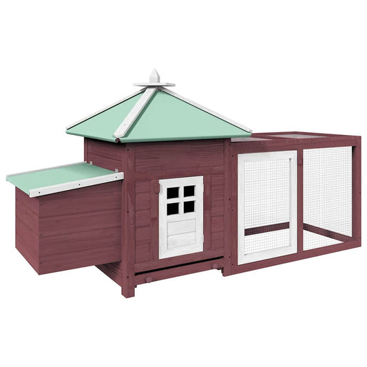 Chicken Coop with Nest Box Mocha 190x72x102 cm Solid Firwood Chicken Coop with Nest Box Mocha 190x72x102 cm Solid Firwood