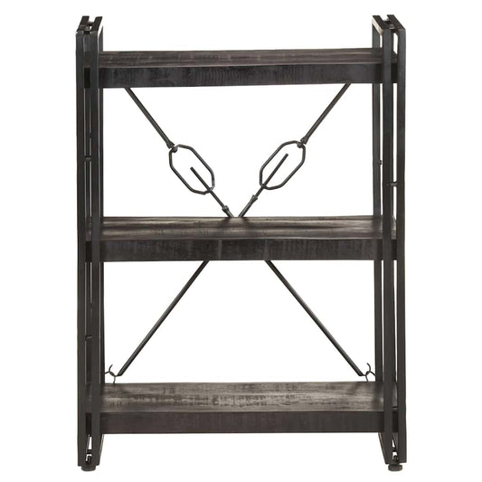 3-Tier Bookcase Black 60x30x80 cm Solid Mango Wood 3-Tier Bookcase Black 60x30x80 cm Solid Mango Wood