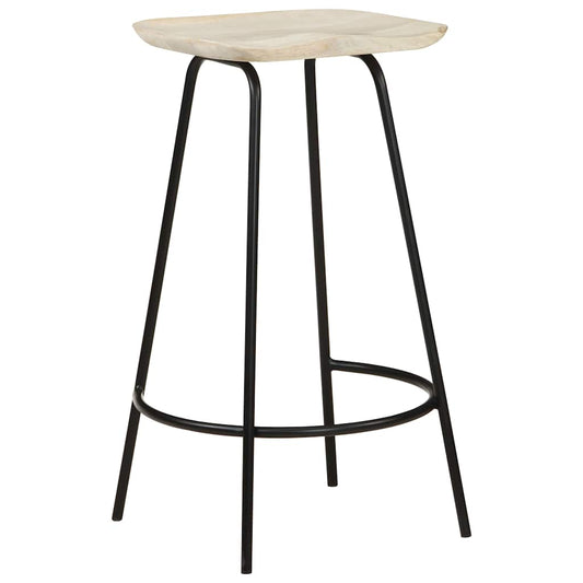 Bar Stools 2 pcs Solid Mango Wood Bar Stools 2 pcs Solid Mango Wood