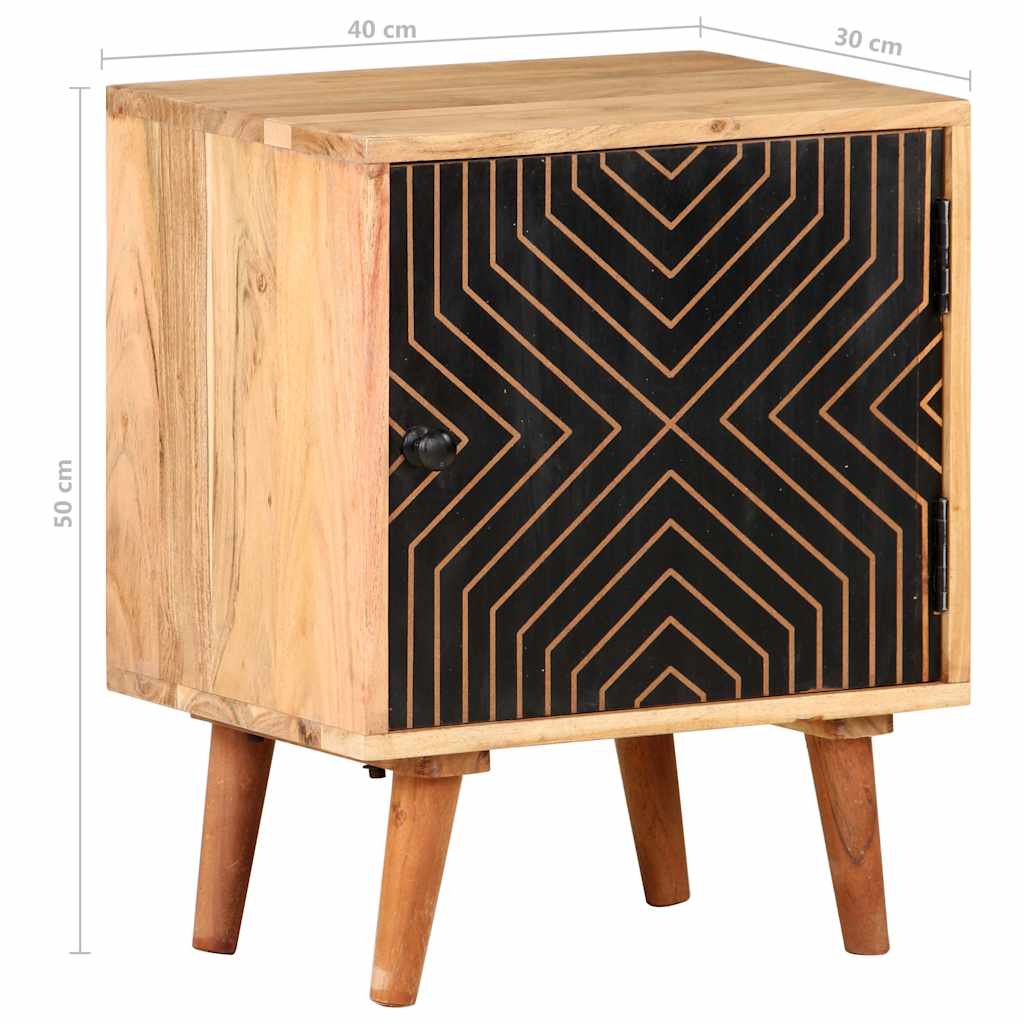322667 vidaXL Bedside Cabinet 40x30x50 cm Solid Acacia Wood