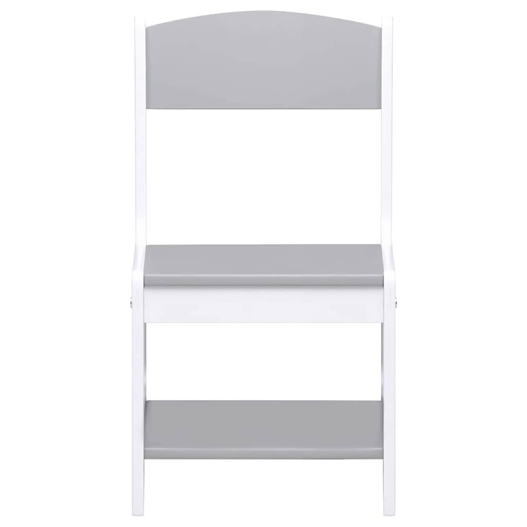 80283 vidaXL Children's Table with 2 Chairs White MDF