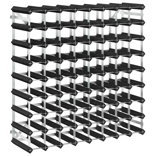 Wine Rack for 72 Bottles Black Solid Pine Wood Wine Rack for 72 Bottles Black Solid Pine Wood