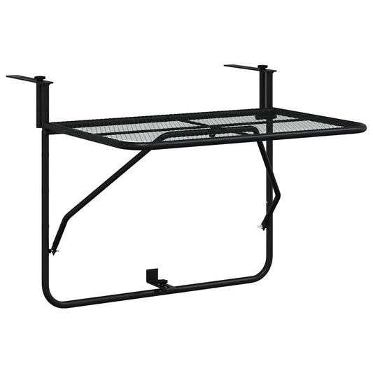 325924 vidaXL Balcony Table Black 60x40 cm Steel 325924 vidaXL Balcony Table Black 60x40 cm Steel
