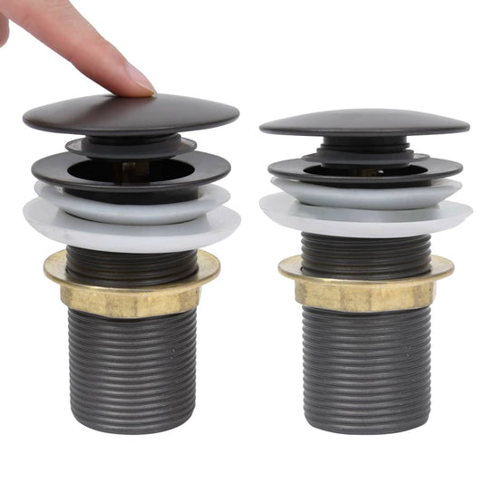 Push Drain without Overflow Function Grey 6.4x6.4x9.1 cm Push Drain without Overflow Function Grey 6.4x6.4x9.1 cm