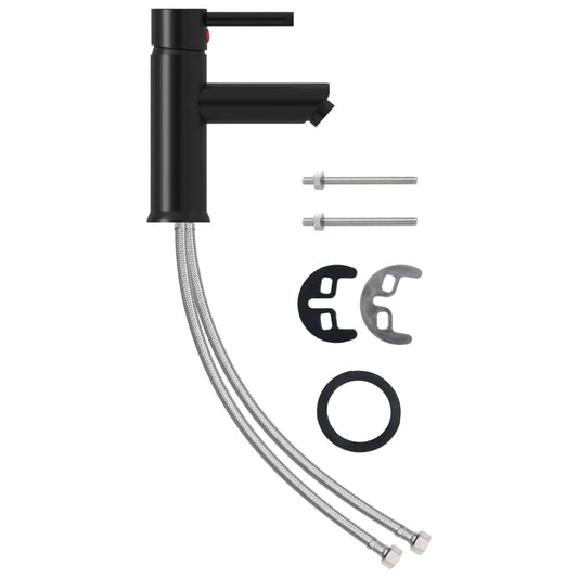 Bathroom Basin Faucet Black 130x176 mm Bathroom Basin Faucet Black 130x176 mm