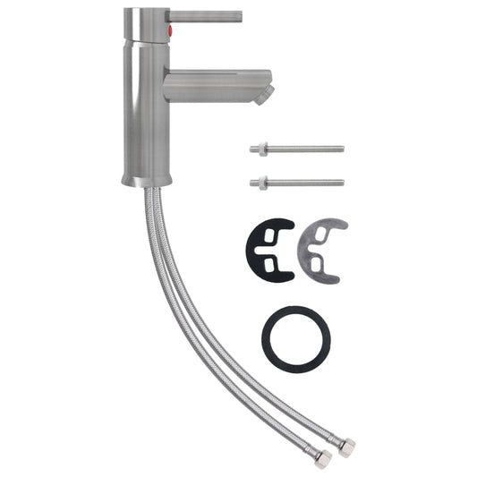 Bathroom Basin Faucet Silver 130x176 mm Bathroom Basin Faucet Silver 130x176 mm