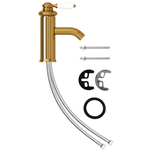 Bathroom Basin Faucet Gold 130x180 mm Bathroom Basin Faucet Gold 130x180 mm