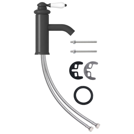 Bathroom Basin Faucet Grey 130x180 mm Bathroom Basin Faucet Grey 130x180 mm
