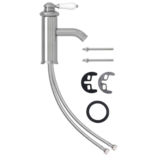 Bathroom Basin Faucet Silver 130x180 mm Bathroom Basin Faucet Silver 130x180 mm