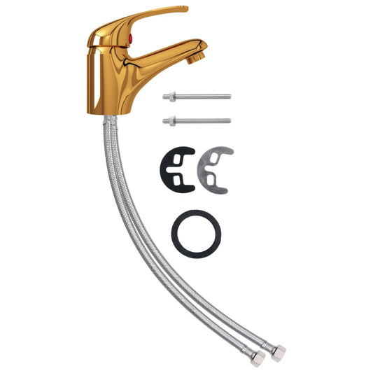 Basin Mixer Tap Gold 13x10 cm Basin Mixer Tap Gold 13x10 cm