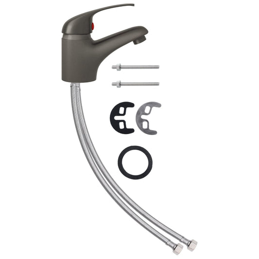 Basin Mixer Tap Grey 13x10 cm Basin Mixer Tap Grey 13x10 cm
