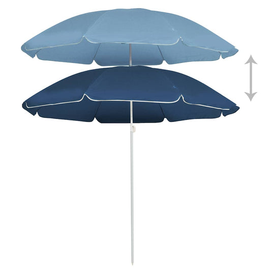 Garden Parasol with Steel Pole Blue 180 cm Garden Parasol with Steel Pole Blue 180 cm