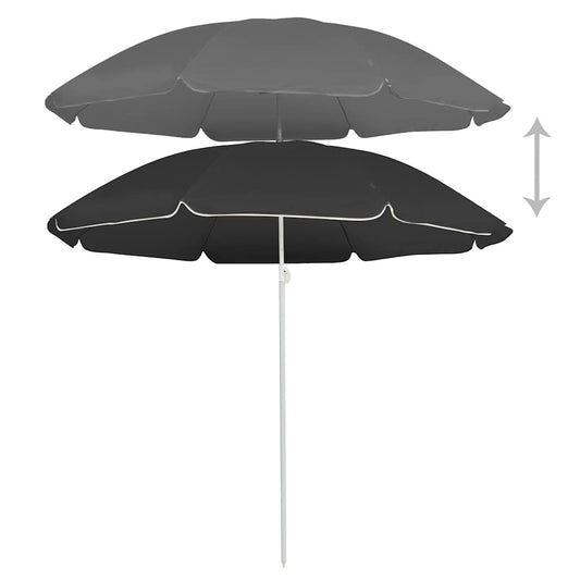 Garden Parasol with Steel Pole Anthracite 180 cm Garden Parasol with Steel Pole Anthracite 180 cm