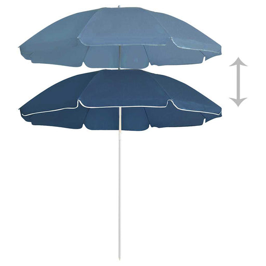 Garden Parasol with Steel Pole Blue 180 cm Garden Parasol with Steel Pole Blue 180 cm
