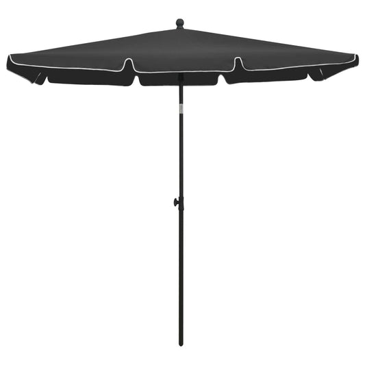 Garden Parasol | Anthracite | Polyester | 210x140 cm | Tiltable Garden Parasol | Anthracite | Polyester | 210x140 cm | Tiltable