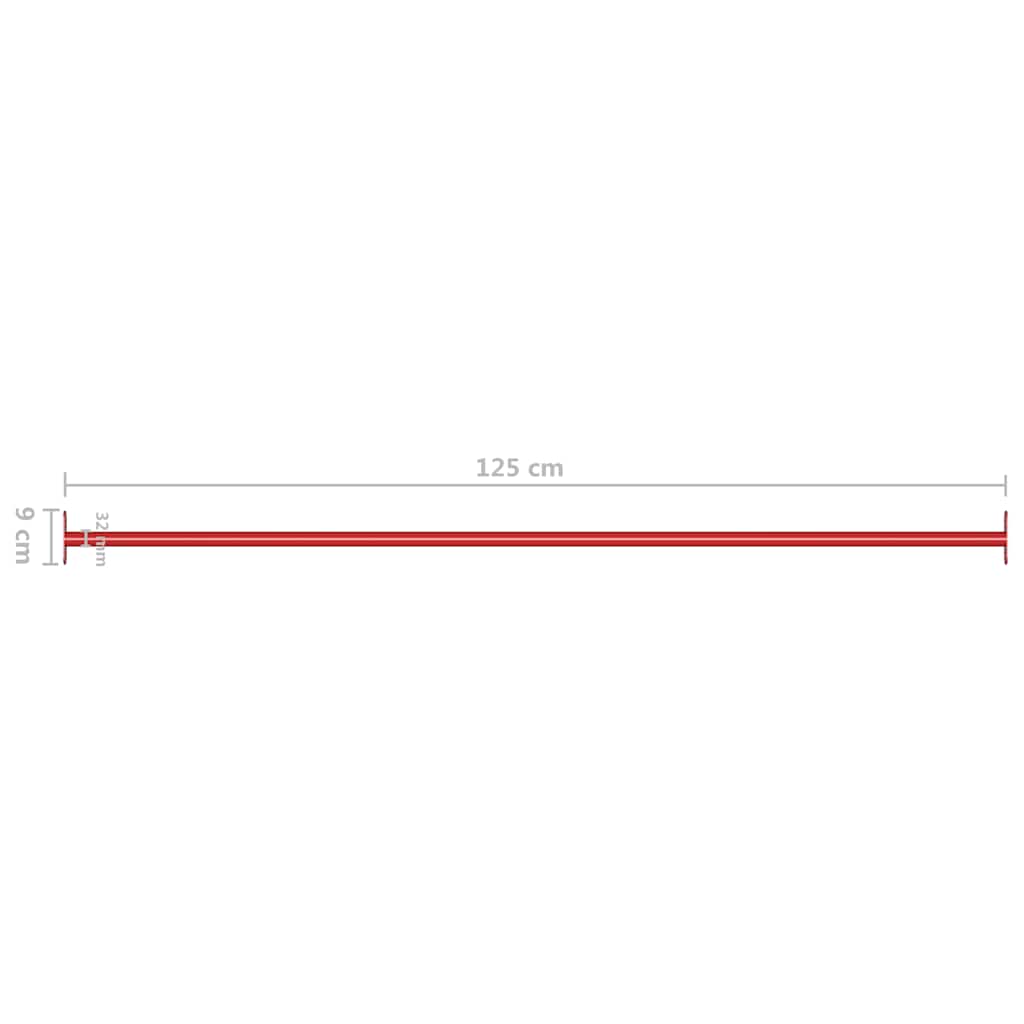 93200 vidaXL Turning Bars 3 pcs 125 cm Steel Red